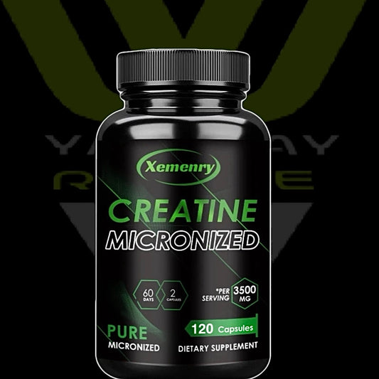 Creatine Monohydrate Capsules - Boosts Energy Levels, Builds Muscle Mass and Promotes Muscle Recovery - 120 Capsules